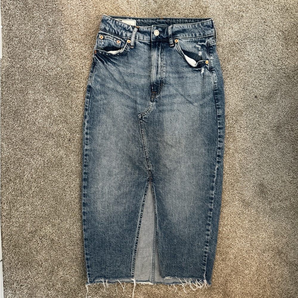 GAP high waisted denim pencil skirt